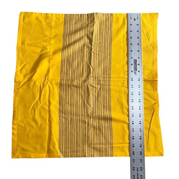Retro Yellow Colorful Stripes Dinner Cloth Napkins Set of  8 Southwestern 20.5" - Picture 2 of 7